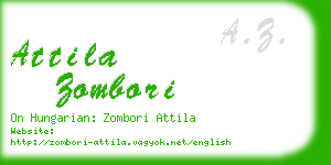 attila zombori business card